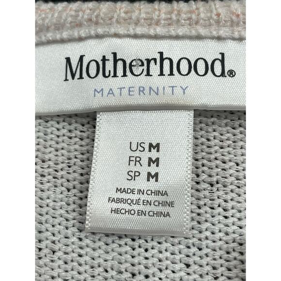 Motherhood Maternity peach and white sleeveless knit tank MED - Picture 4 of 8